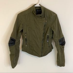 Therapy Sidecar Moto Jacket Faux Leather Elbow